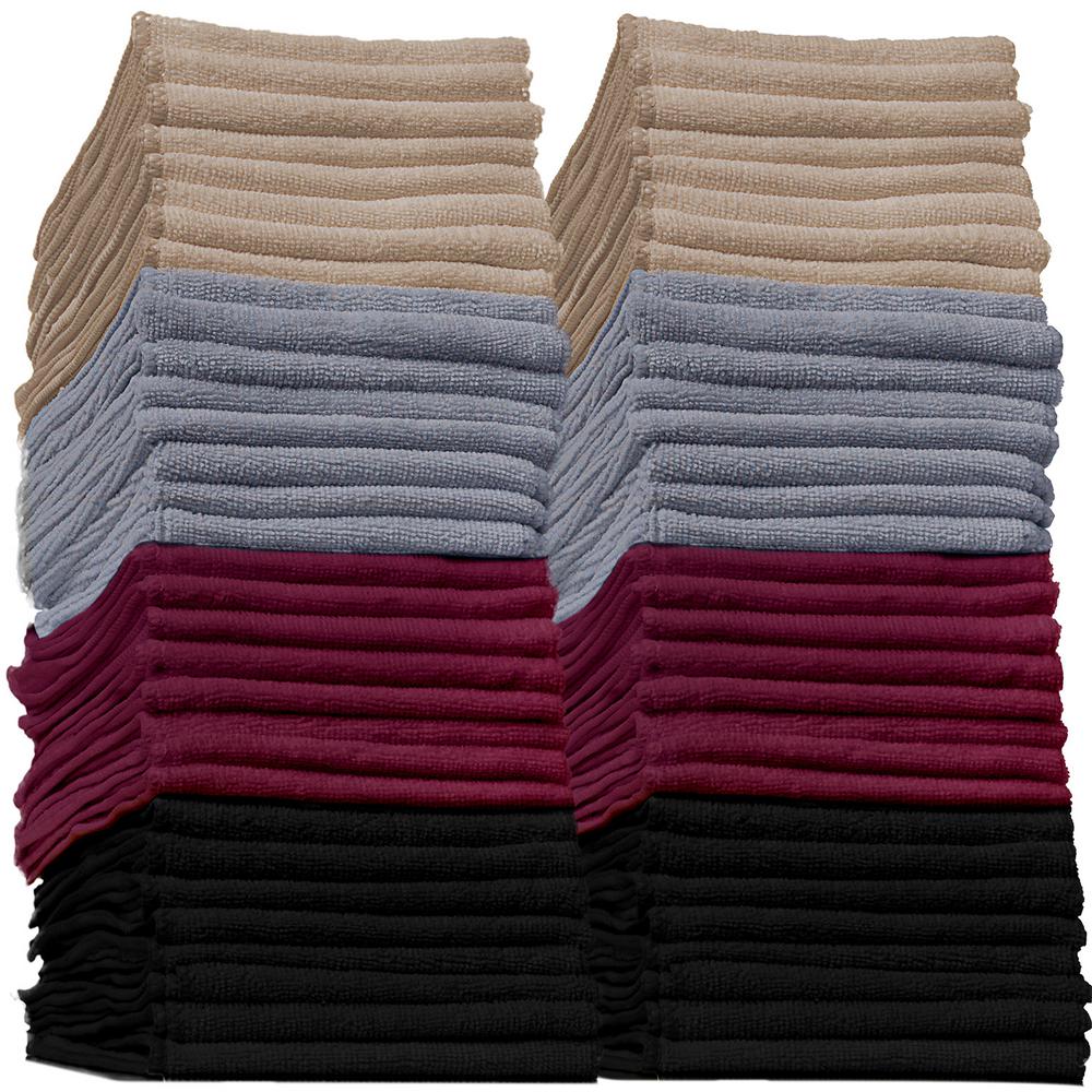 Stalwart 16 in. x 12 in. x .125 in. Microfiber Cloth Cleaning Towels (24Pack)M600023 The