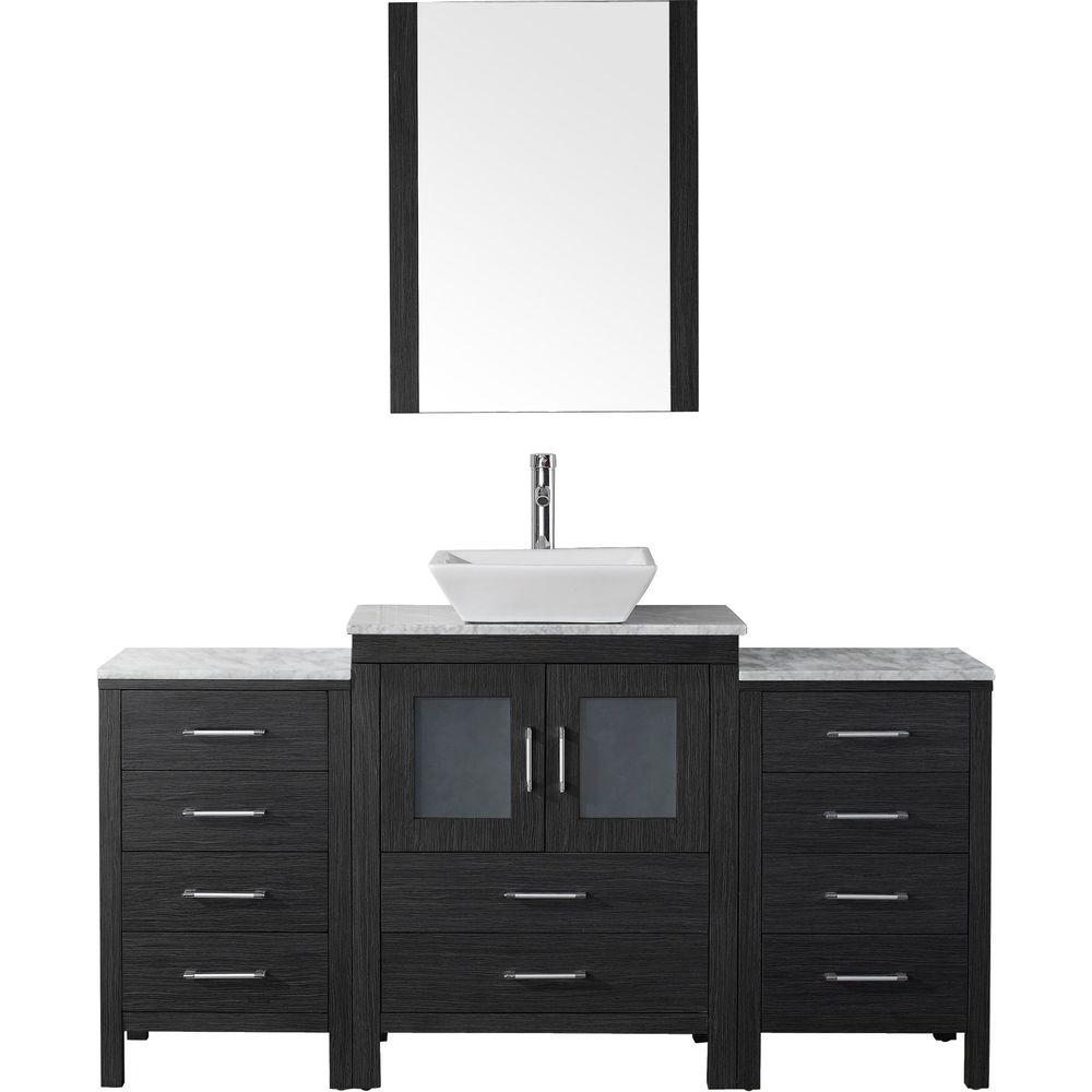 Virtu Usa Dior 65 In W Bath Vanity Zebra Gray With Marble Virtu Usa Dior 65 In W Bath Vanity Zebra Gray With Marble Top