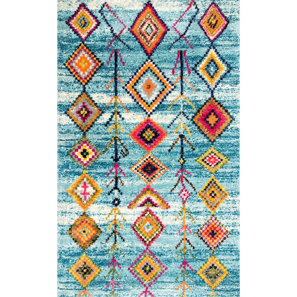 nuLOOM Bohemian Tori Shag Blue 4 ft. x 6 ft. Area Rug-ECCS03B-4106 ...