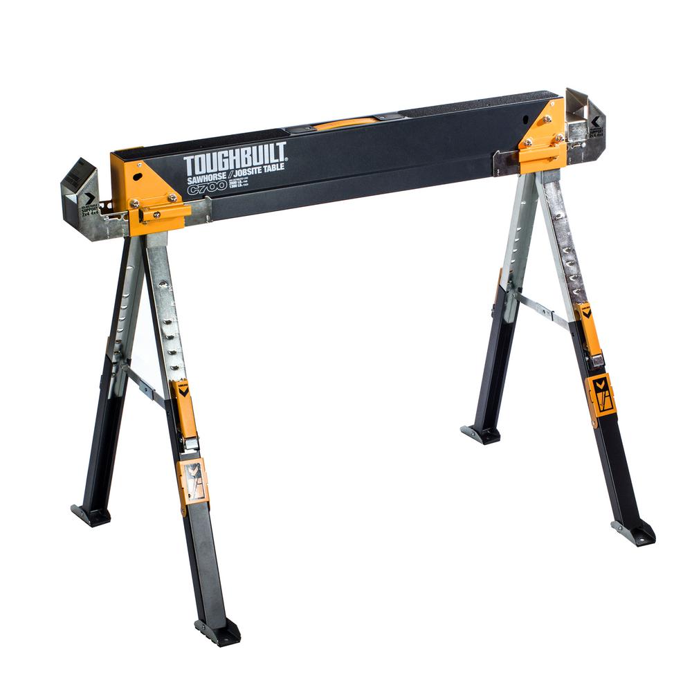 TOUGHBUILT 32 in. Tall Adjustable Folding Sawhorse-TB-C700 