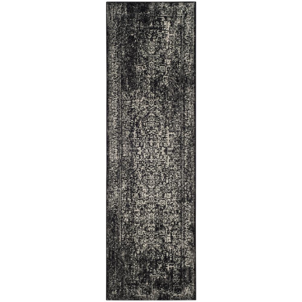 Evoke Black/Gray 2 ft. x 7 ft. Runner Rug