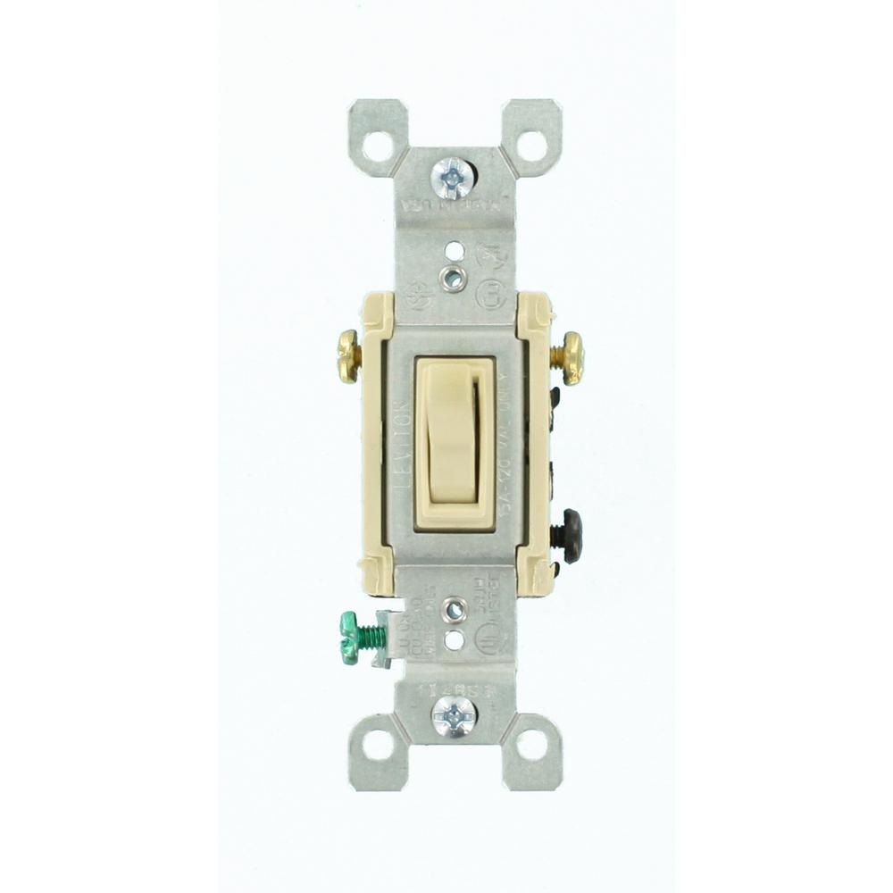 Leviton 15 Amp 3-Way Toggle Switch, Ivory (18-Pack) by Leviton