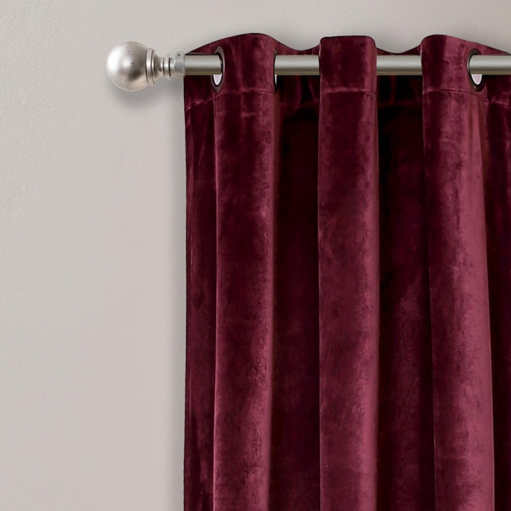 Lush Decor Prima Velvet Color Block Window Panels Plum 84 X 38 2