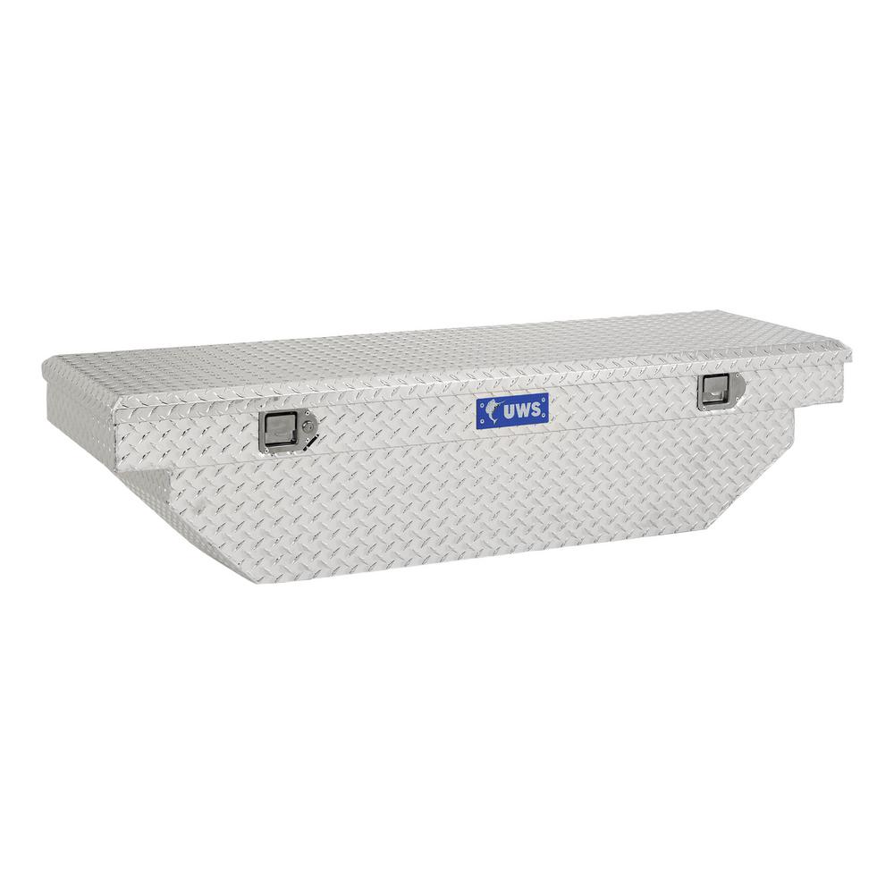 UWS TBS-60-A-LP 60 Single Lid Low Profile Aluminum Toolbox with Beveled Insulated Angled Crossover Toolbox