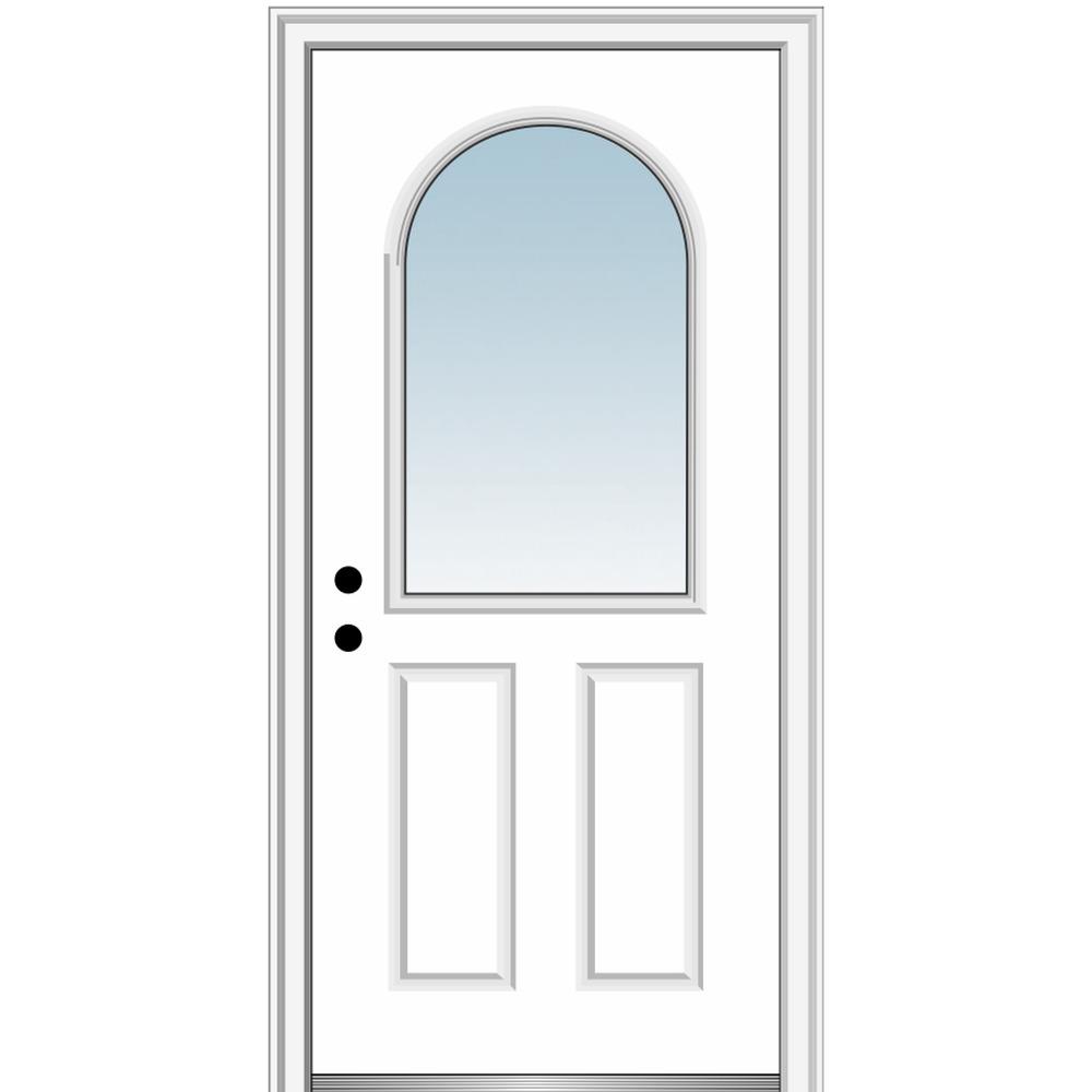 Mmi Door 32 In X 80 In Classic Right Hand Inswing 1 2 Lite Clear