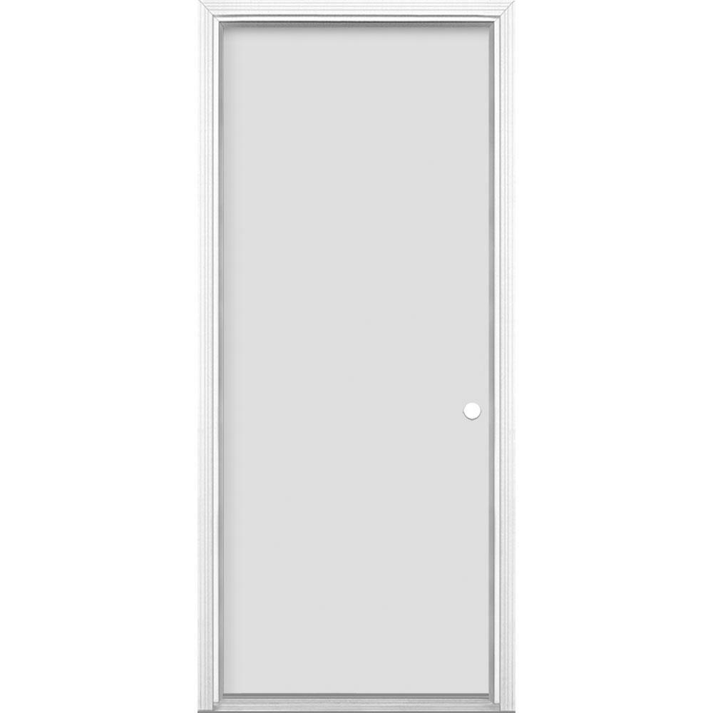 Masonite 32 in. x 80 in. Utility Flush Left Hand Inswing