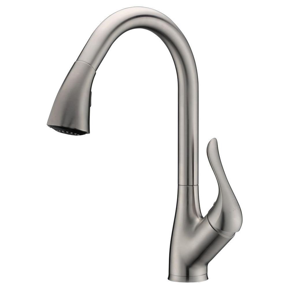 Anzzi Accent Series Single Handle Pull Down Sprayer Kitchen Faucet
