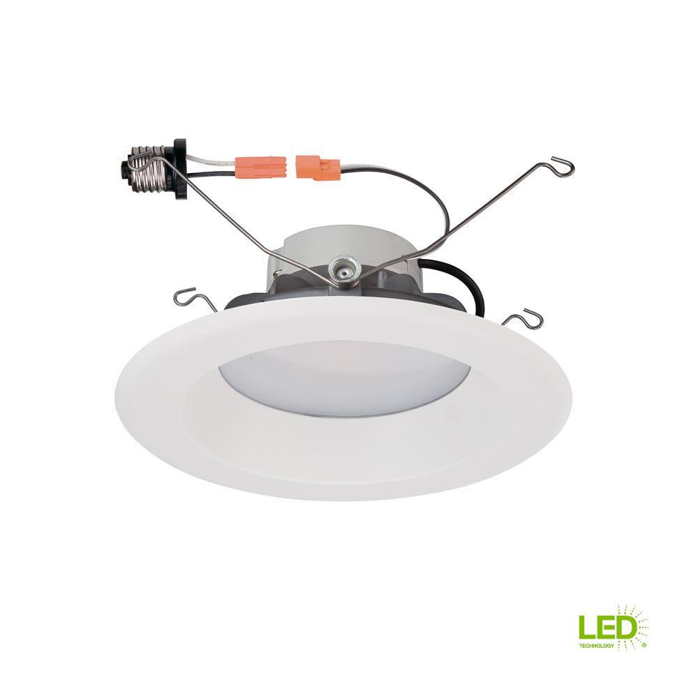 Commercial Electric 6 In White Integrated Led Recessed Trim Commercial Electric 6 In White Integrated Led Recessed Trim Cer6041wh30 The Home Depot