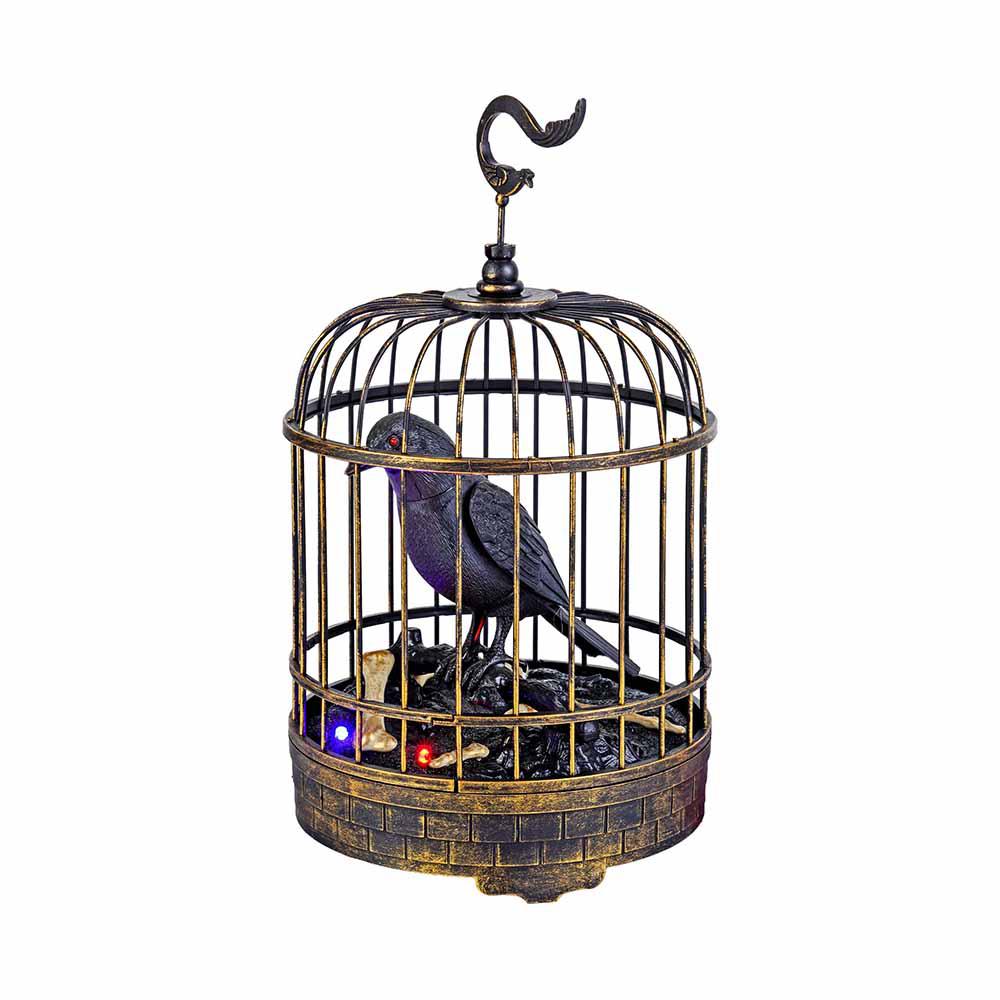 12.5 in Animated Talking Raven in Cage