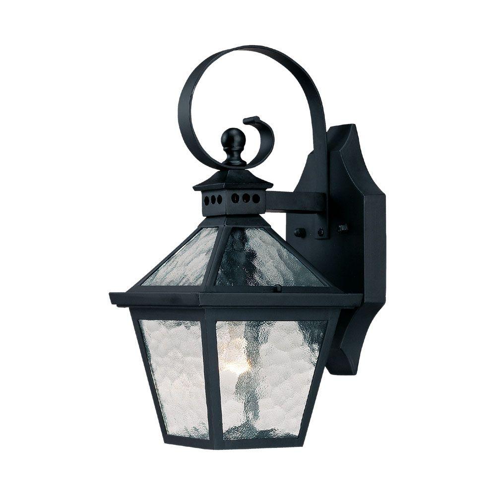 Acclaim Lighting Bay Street Collection 1-Light Matte Black Outdoor Wall ...