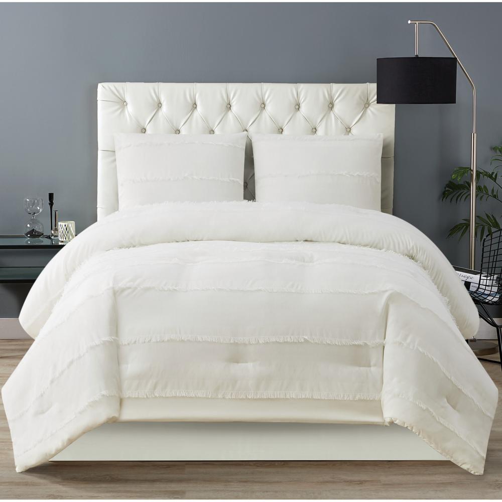 Christian Siriano Kristen 3 Piece Full Queen Comforter Set In