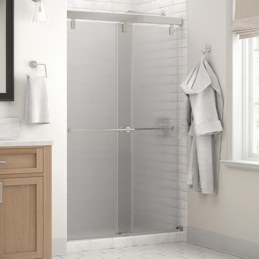 Delta Lyndall 48 x 711/2 in. Frameless Mod SoftClose Sliding Shower