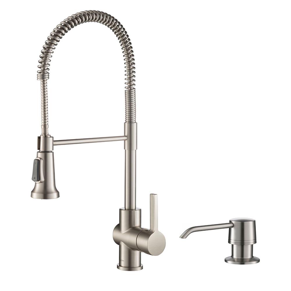 KRAUS Britt SingleHandle PullDown Sprayer Kitchen Faucet in Brushed