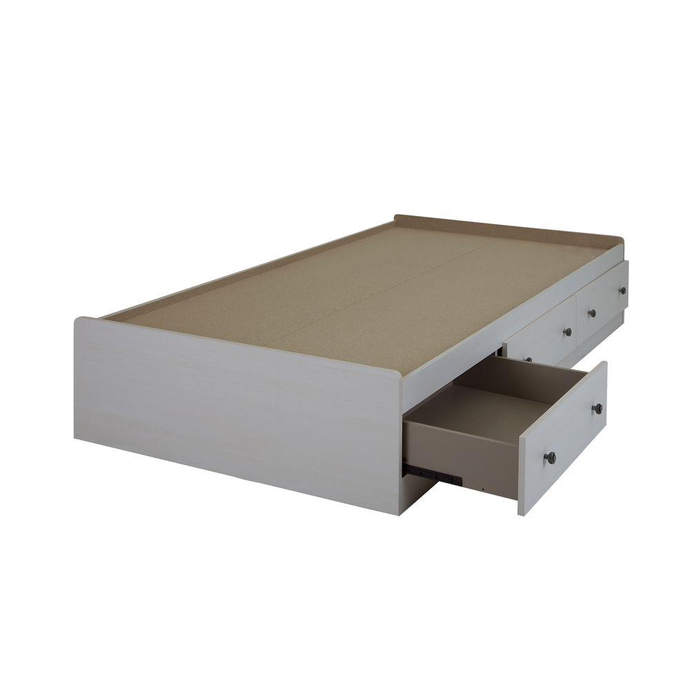 South Shore Country Poetry 3 Drawer White Wash Twin Size Storage