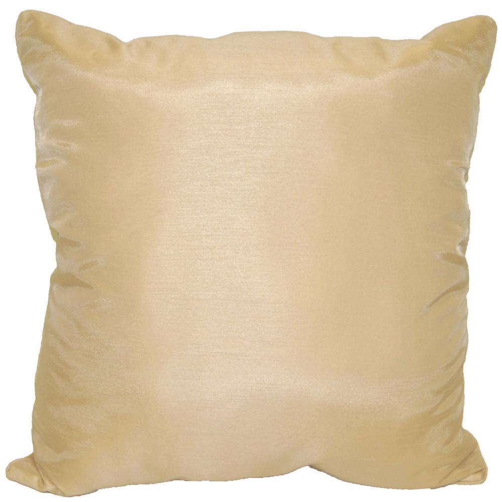 Faux Silk Peach Solid Faux Silk Polyester 18 In X 18 In Throw