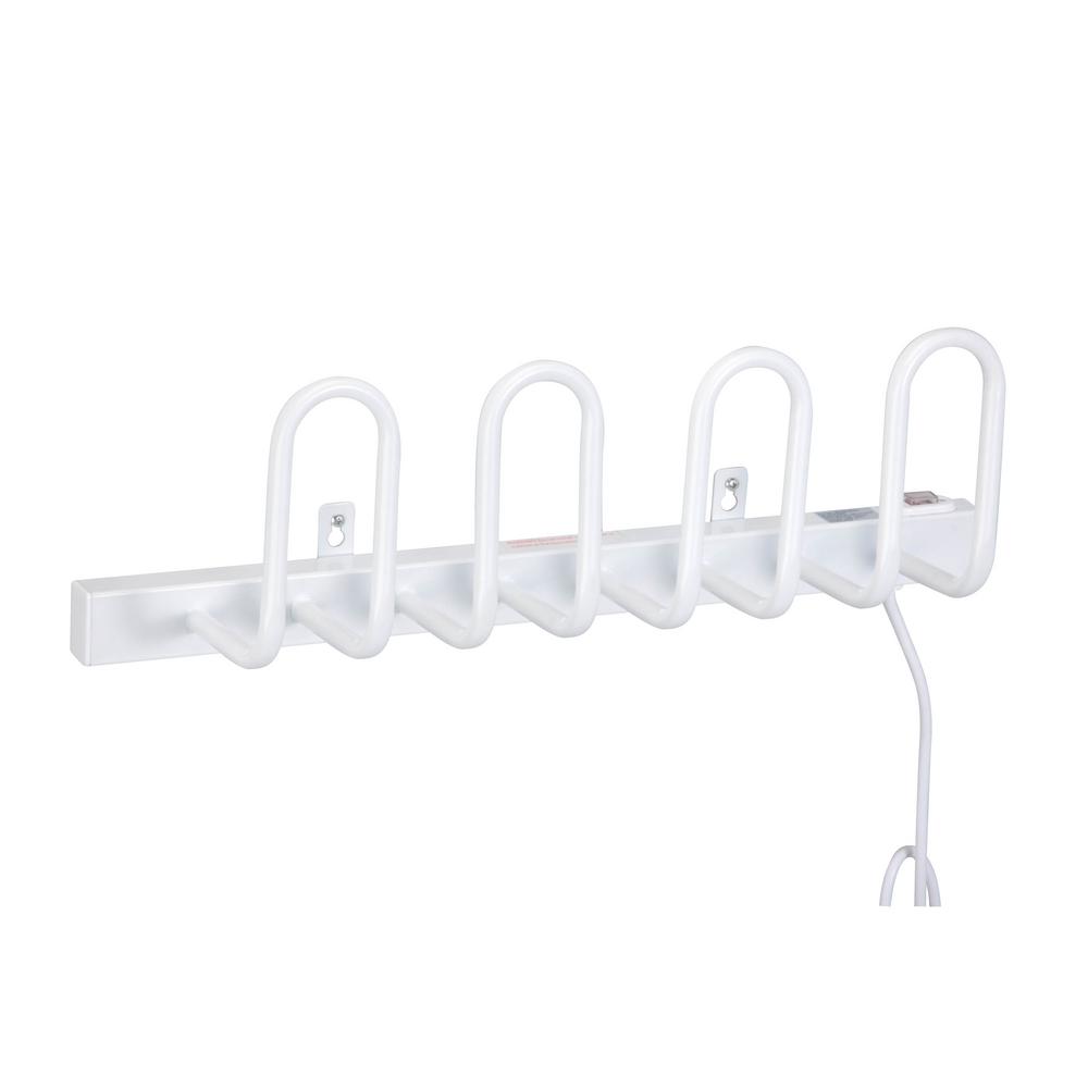 Honey Can Do 2 Pair Shoe White 20 70 In W X 6 69 H Steel Wall Mount Organizer