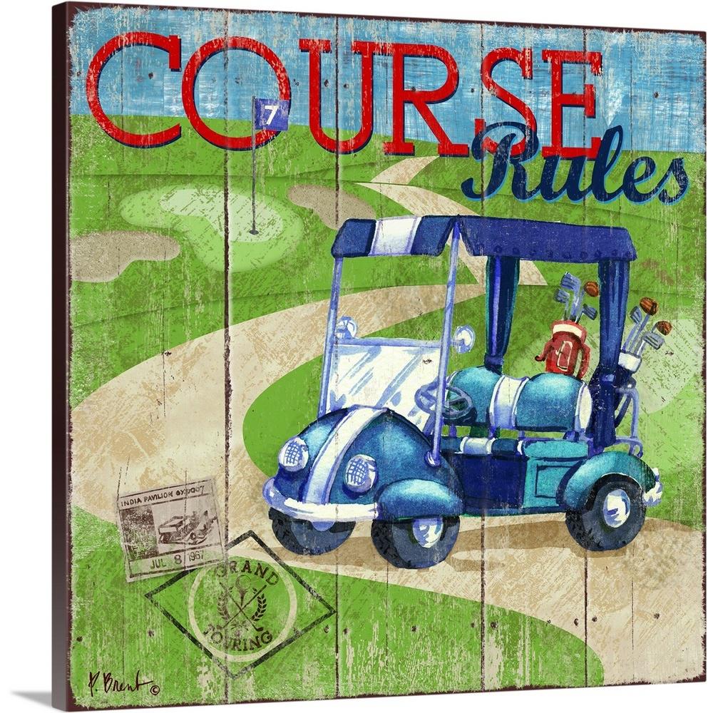Greatbigcanvas Golf Time I By Paul Brent Canvas Wall Art