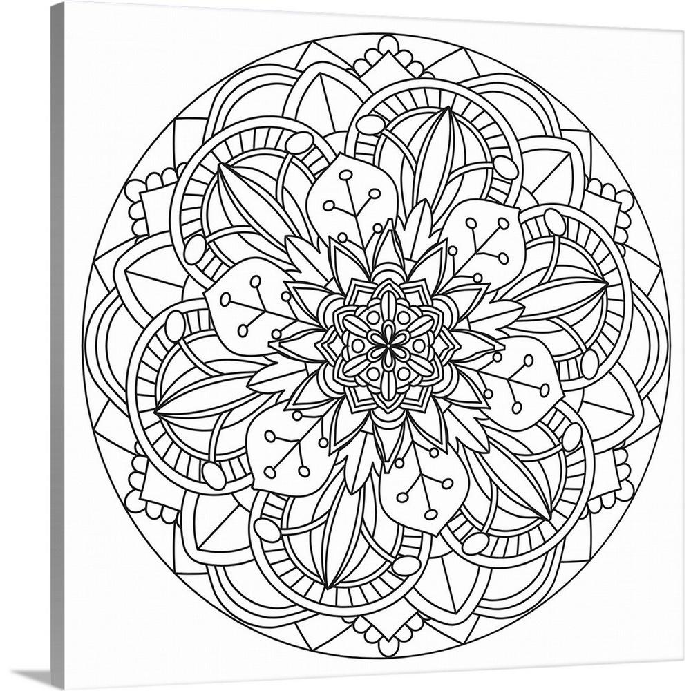 Greatbigcanvas Coloring Mandala Pretty 6 By Cynthia Thomas