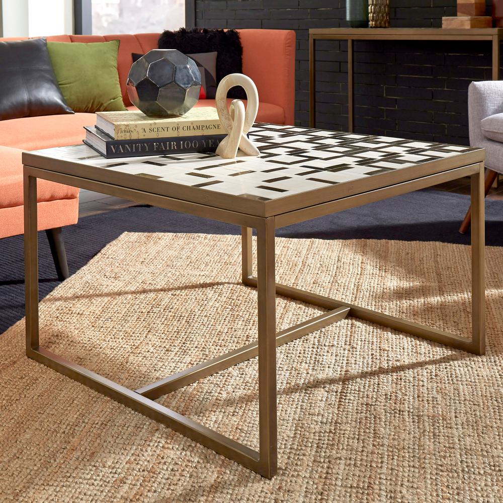 Homestyles Geometric Ii 38 In Gold Cream Medium Square Tile Coffee Table 8101 21 The Home Depot - Mosaic Mirror Coffee Table Next Homestyles Geometric Ii 38 In Gold Cream Medium Square Tile Coffee Table 8101 21 The Home Depot - Mosaic Mirror Coffee Table Next