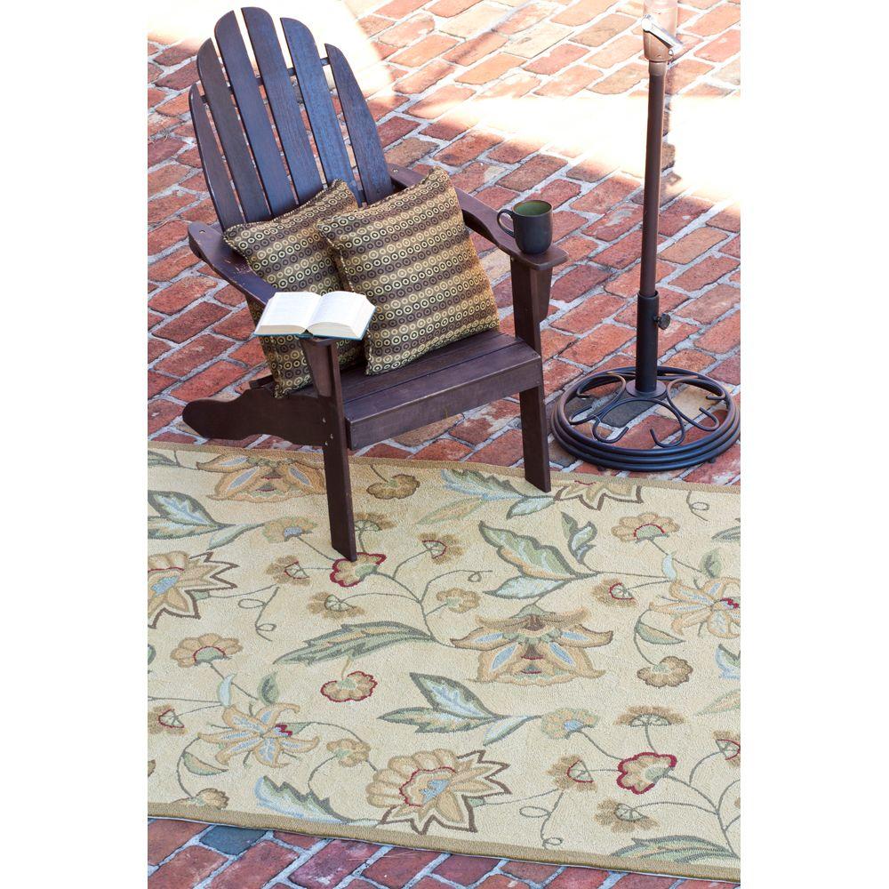 Artistic Weavers Lilium Beige 4 Ft X 6 Ft All Weather Patio Area