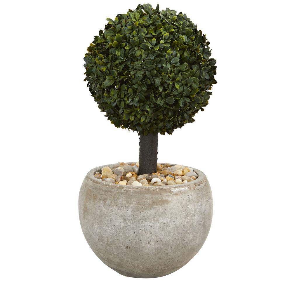 Nearly Natural 2 ft. High Indoor/Outdoor Boxwood Topiary Artificial
