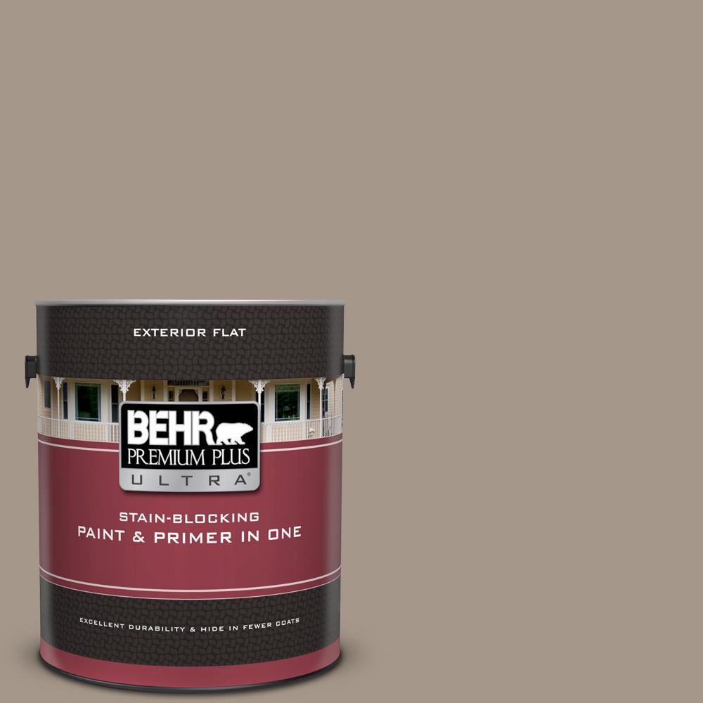 BEHR Premium Plus Ultra 1 gal. N2204 Shiitake Flat Exterior Paint and
