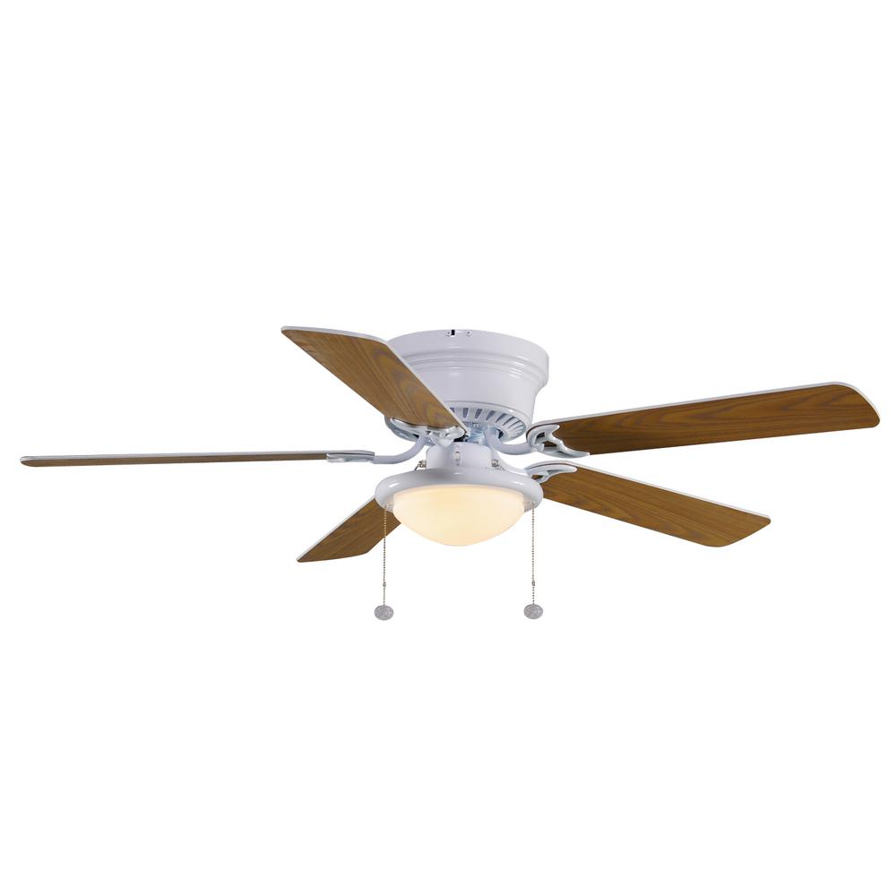 Unbranded Hugger 52 In Led Indoor White Ceiling Fan With Light Kit Al383led Wh The Home Depot