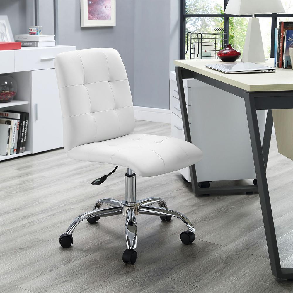 Modway Prim Armless Mid Back Office Chair In White Eei 1533 Whi Modway Prim Armless Mid Back Office Chair In White