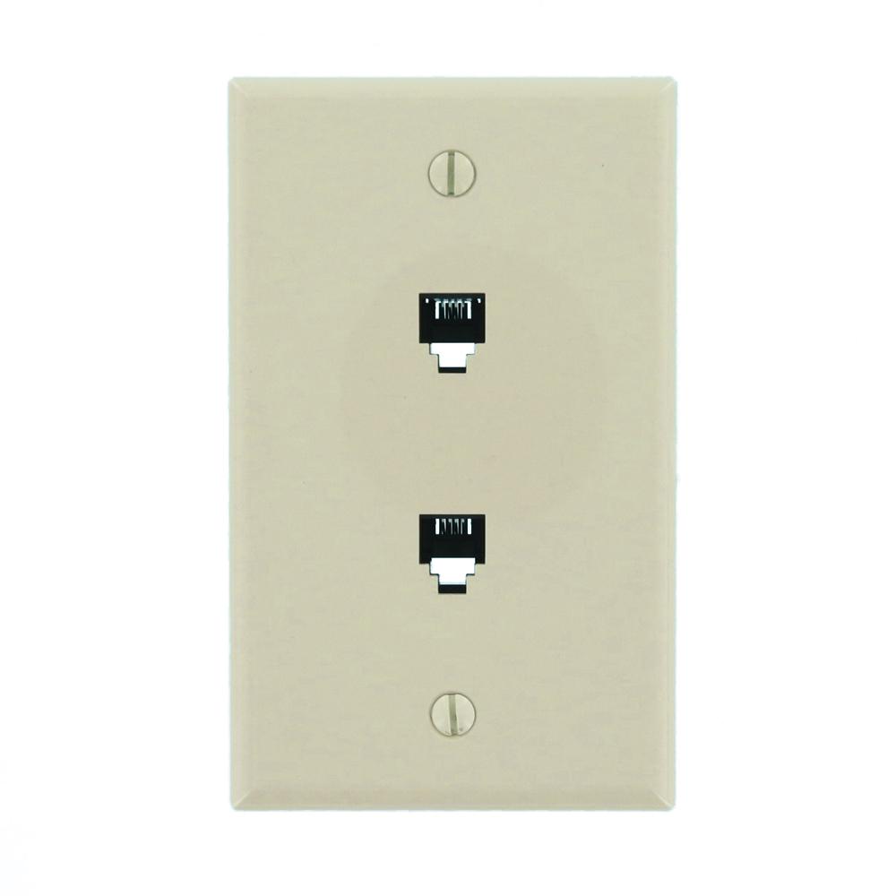 SS Leviton 40226-S Type 630A Telephone Wall Phone Wallplate Surface Wall Jack
