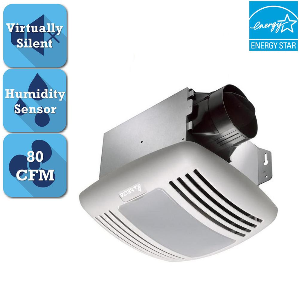 Delta Breez GreenBuilder Series 80 CFM Lighted Ceiling Bathroom Exhaust