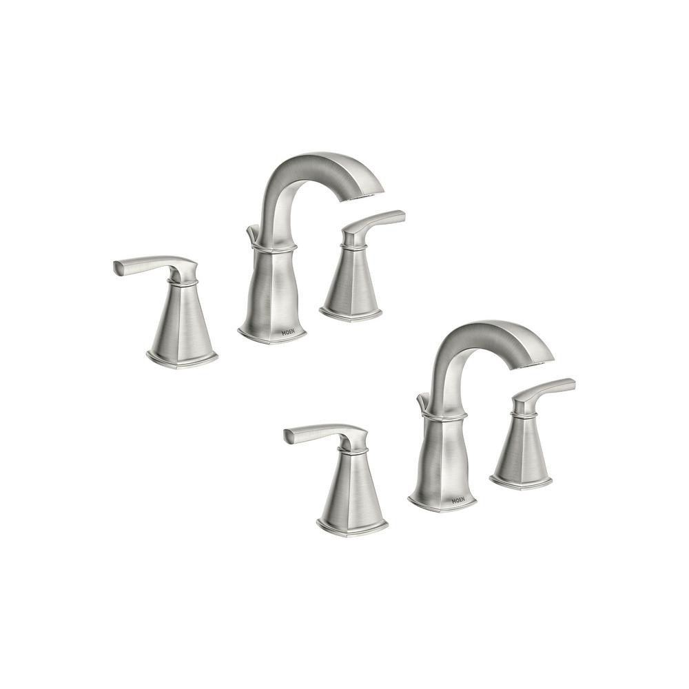 MOEN Hensley 8 in. Widespread 2Handle Bathroom Faucet in Spot Resist
