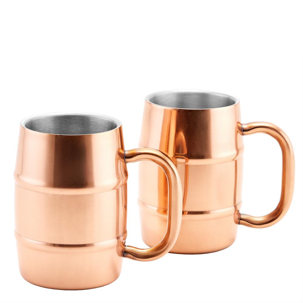 Old Dutch Keepkool Duracopper 169 Oz Double Walled Stainless Steel Mugs Set Of 2 580 The 0285