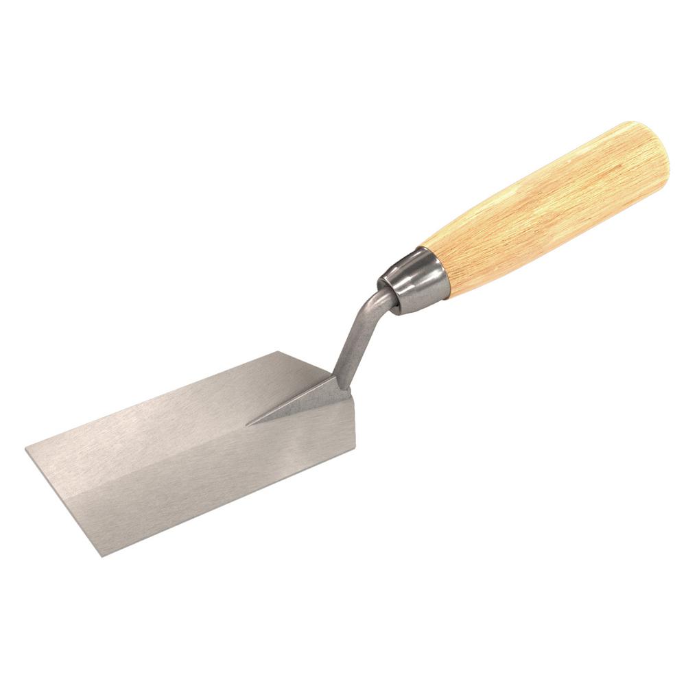 Bon Tool Economy 5 in. x 2. in Margin Trowel Wood Handle48110 The