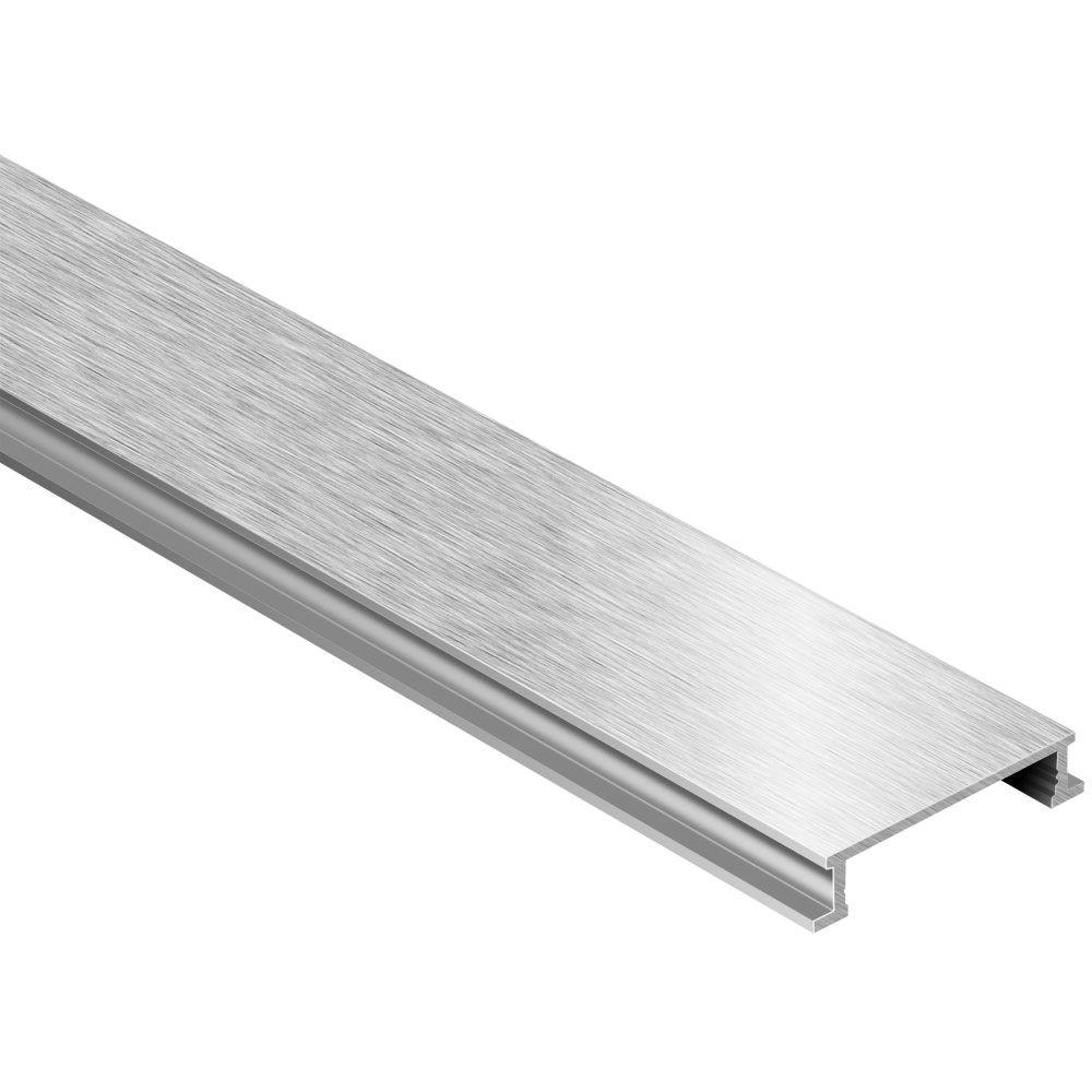 Schluter Jolly Satin Nickel Anodized Aluminum 14 In X 8 Ft 2 12 In Metal Tile Edging Trim 6602