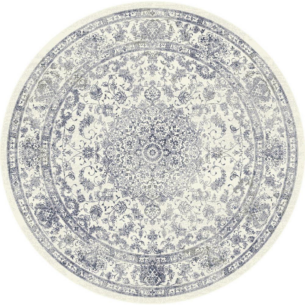 Dynamic Rugs Ancient Garden Cream Medallion 5 ft. 3 in. Round Area Rug