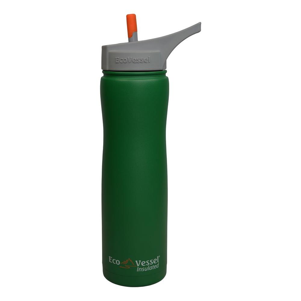 Eco Vessel Summit Triple Insulated 24 fl. oz. Stainless Steel Bottle with Flip StrawSUM700GN