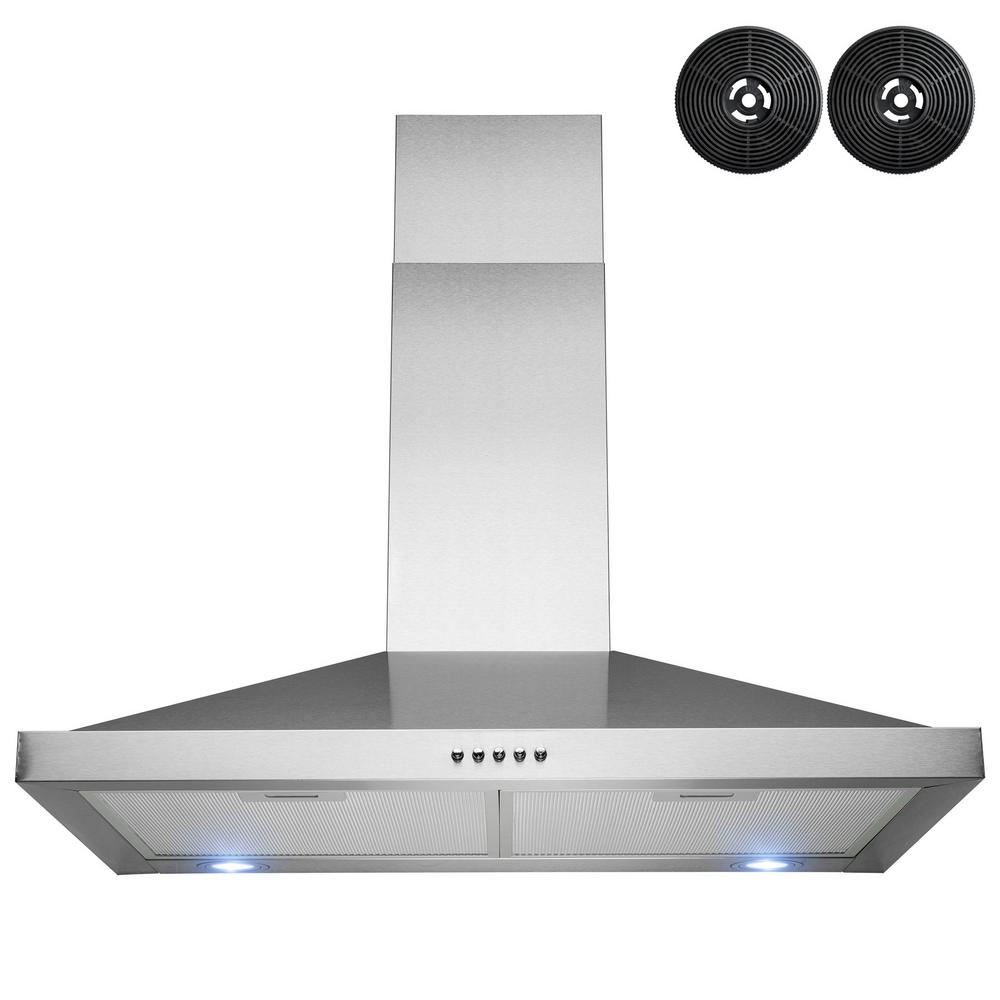 Golden Vantage 30 in. Wall Mount Range Hood in Stainless Steel with