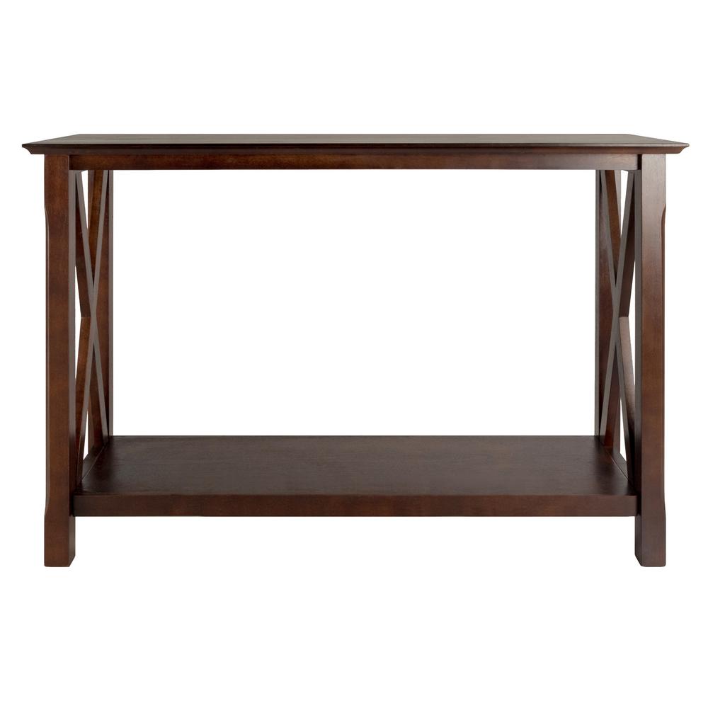 Winsome Wood Xola Cappuccino Console Table 40445 The Home Depot Winsome Wood Xola Cappuccino Console Table