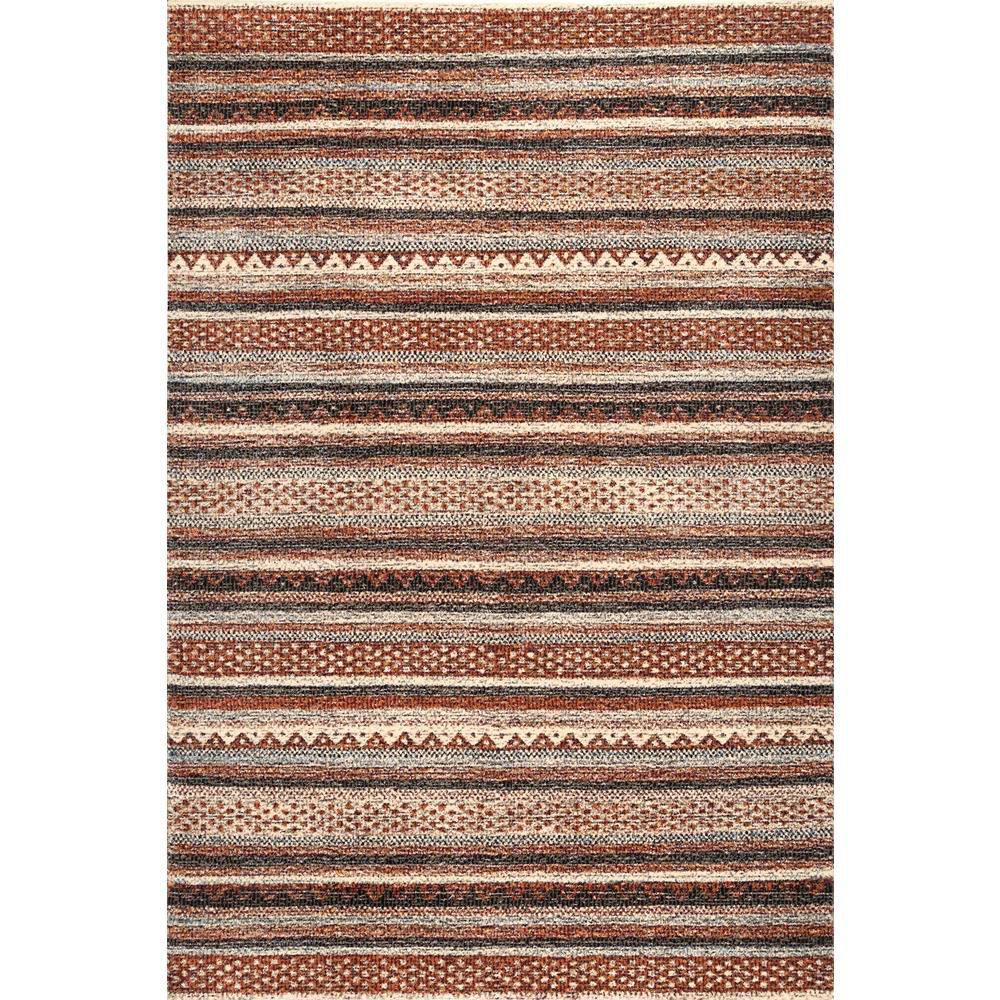 Nuloom Southwestern Striped Laverne Brown 6 Ft 7 In X 9 Area Rug