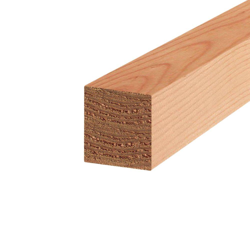 4 in. x 4 in. x 10 ft. Rough Green Western Red Cedar Lumber937973