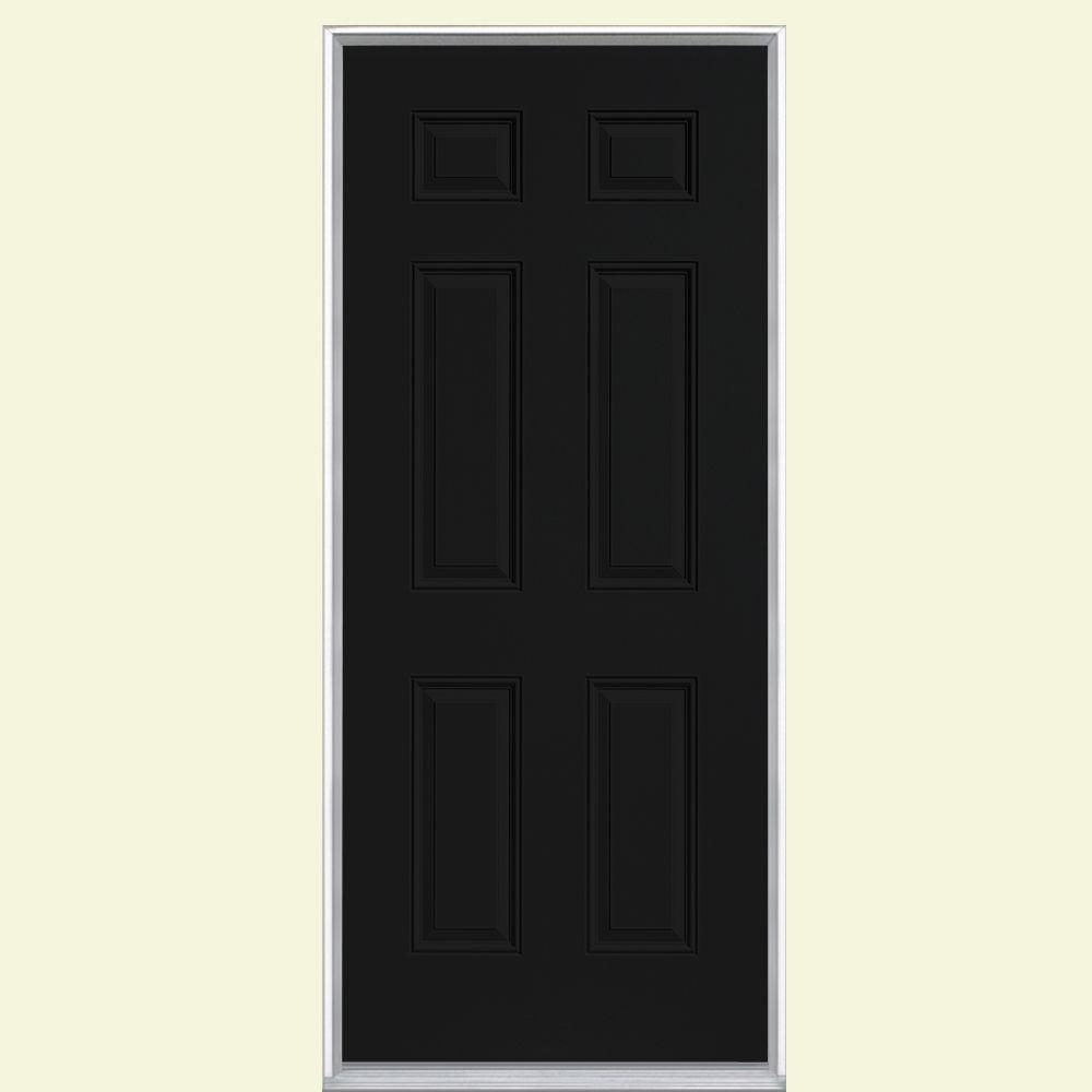 Masonite Black Front Doors Exterior Doors The Home Depot