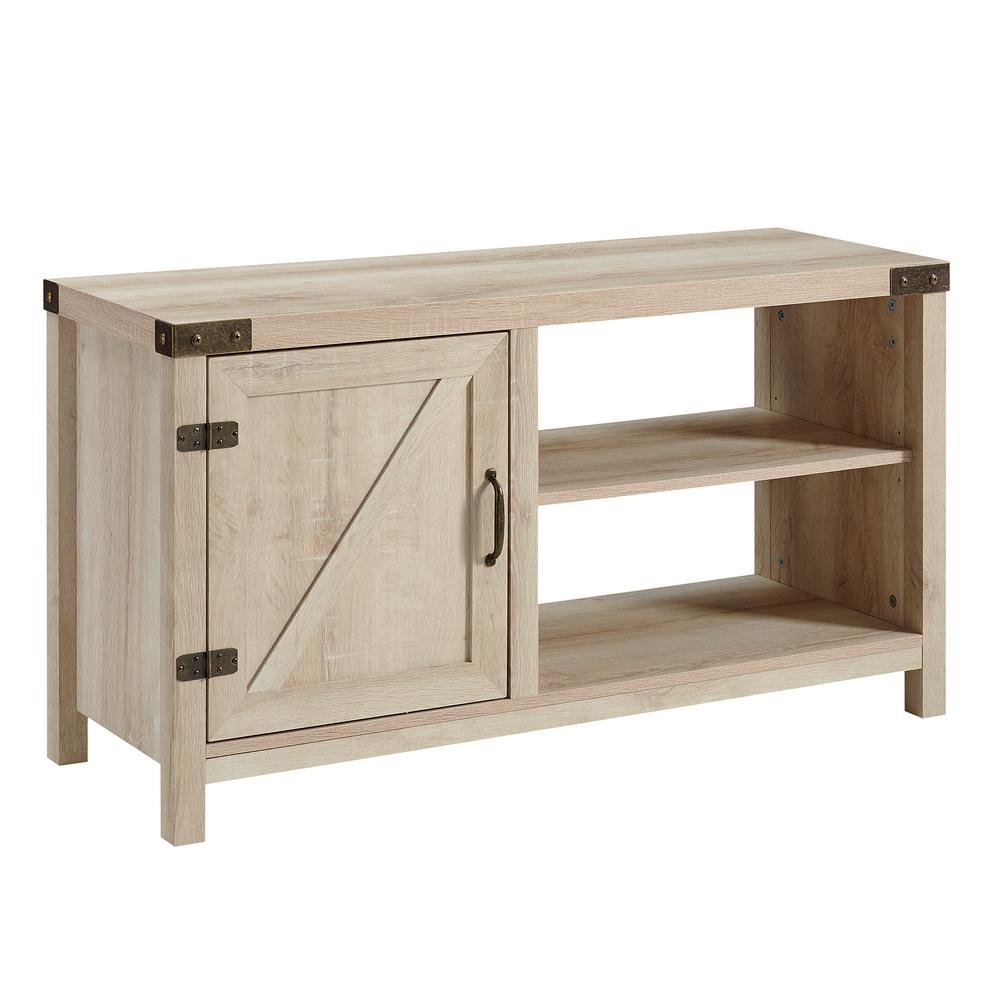 Walker Edison Furniture Company 44 In White Oak Rustic Farmhouse
