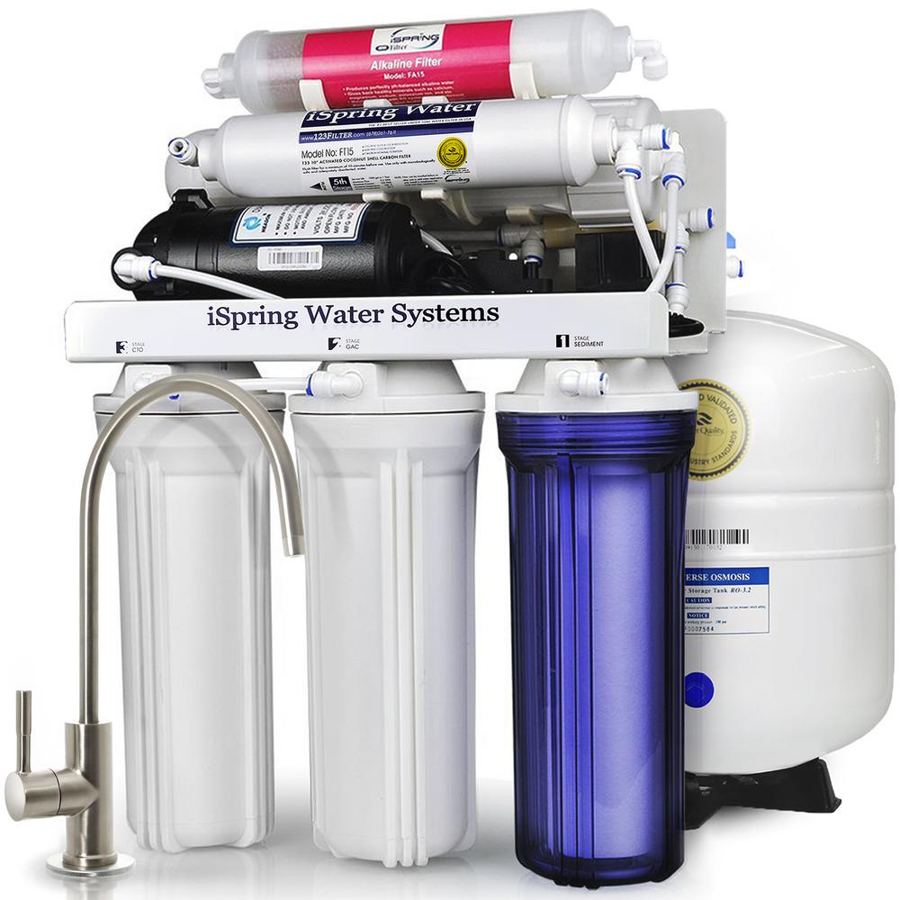 Ispring Wqa Gold Seal Maximum Performance Under Sink Reverse Osmosis Ispring Wqa Gold Seal Maximum Performance Under Sink Reverse Osmosis Water Filtration System W Booster