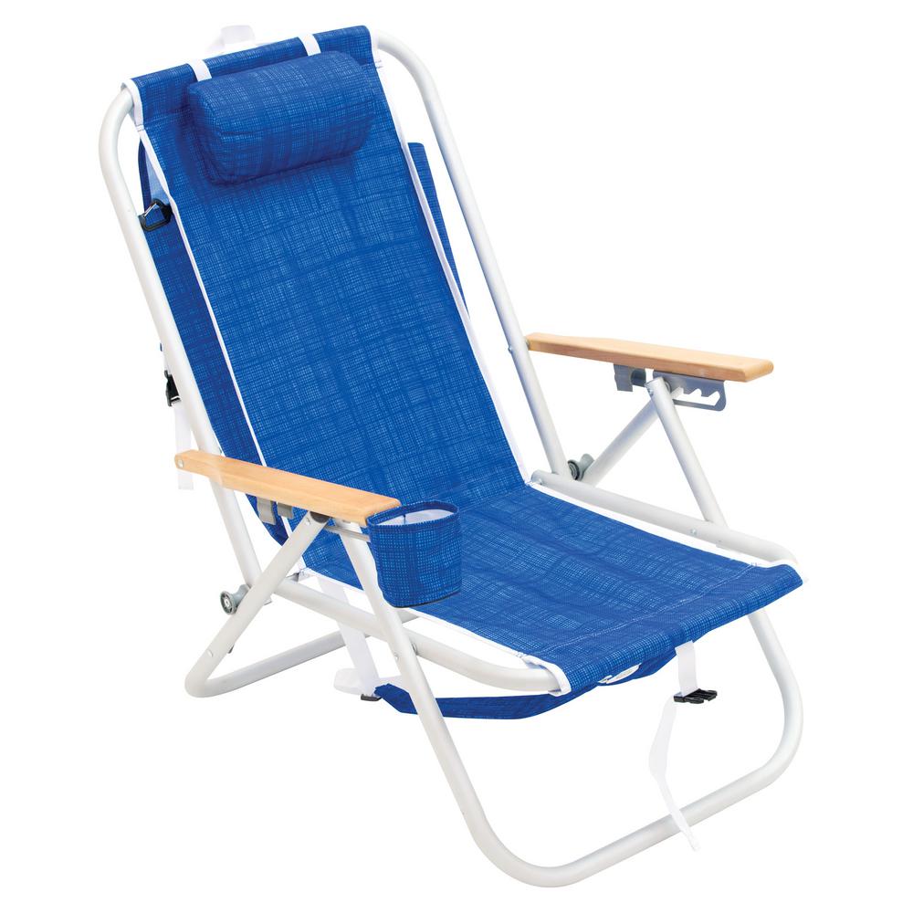 Rio 4-Position Aluminum Backpack Beach Chair-SC540-1913-1 - The Home Depot