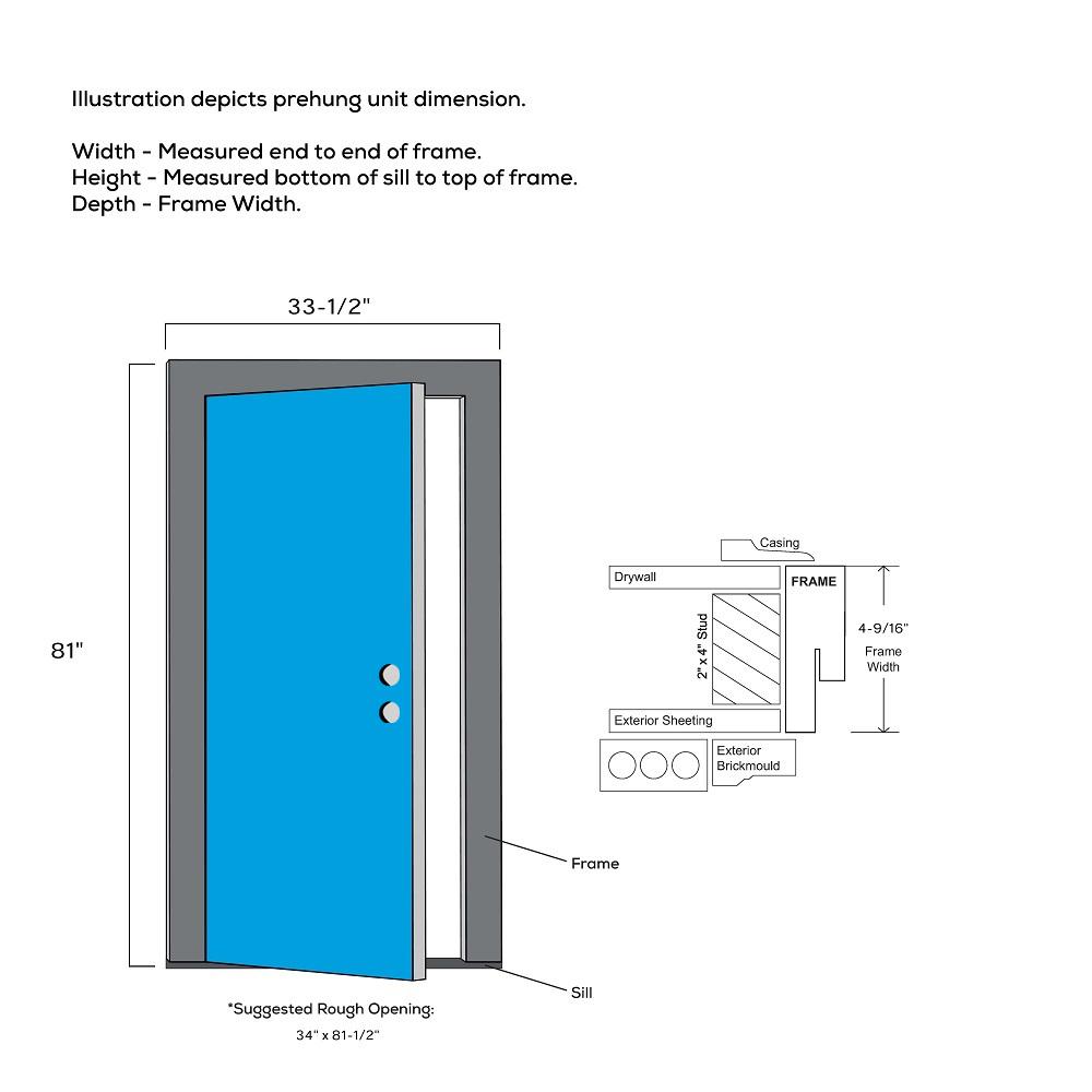 Mmi Door 32 In X 80 In Classic Right Hand Outswing 15 Lite Clear