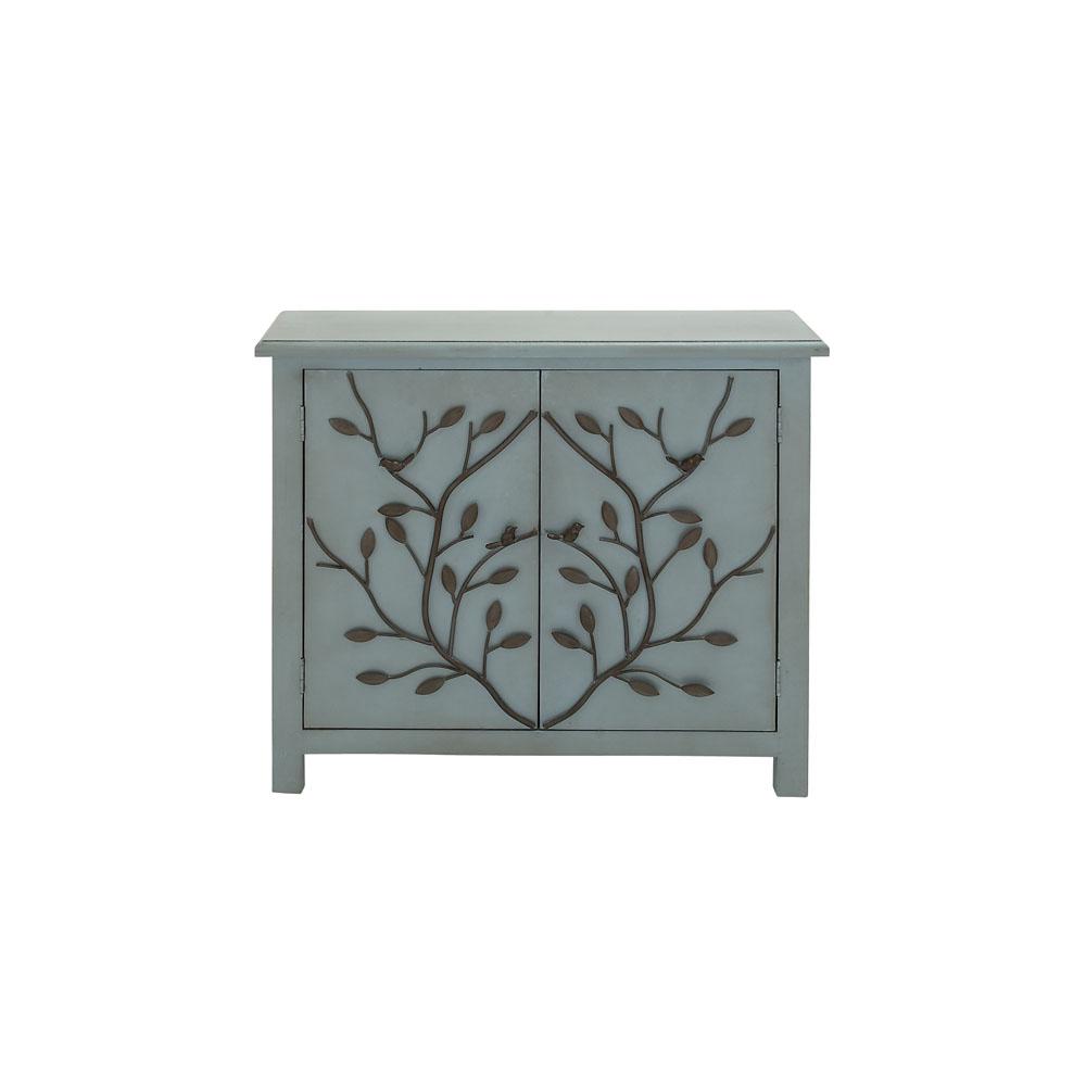 Litton Lane Country Inspired Dusty Blue Wooden Accent Cabinet 60135 Litton Lane Country Inspired Dusty Blue Wooden Accent Cabinet 60135 The Home Depot