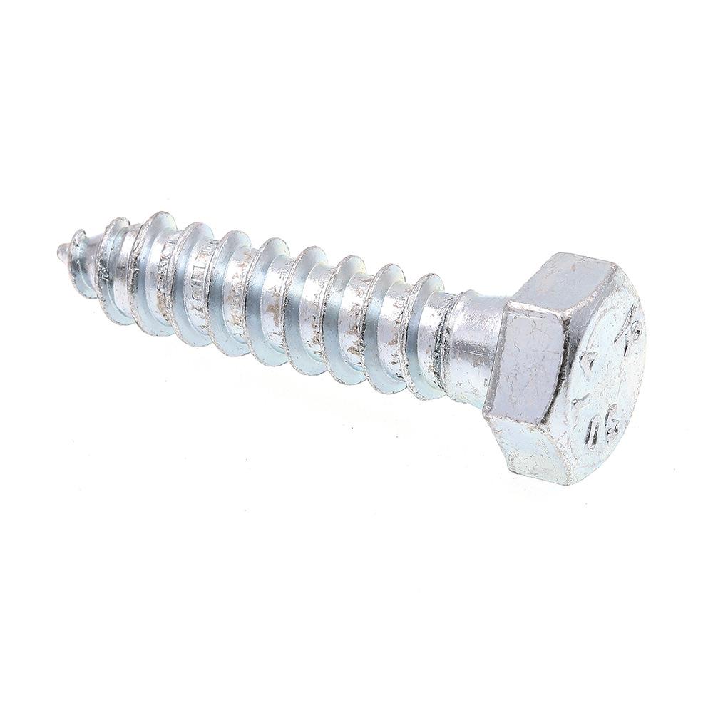 A307 Grade A Zinc Plated Steel Prime-Line 9056522 Hex Lag Screws 25-Pack X 5-1//2 in. 3//8 in