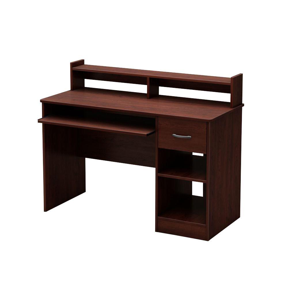 South Shore 41 In Royal Cherry Rectangular 1 Drawer Computer