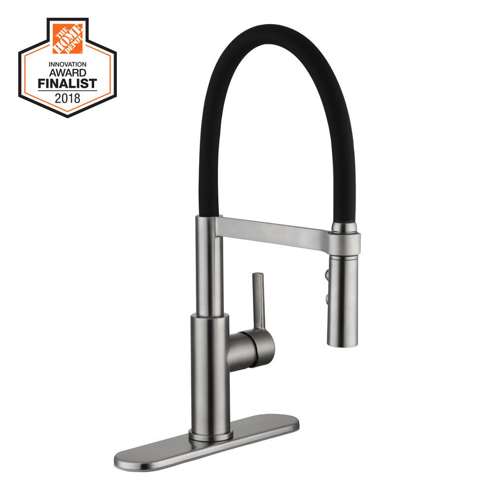 Glacier Bay Statham SingleHandle Rubber Hose Springneck PullDown