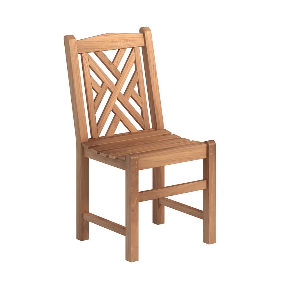 Unbranded Side Natural Teak Outdoor Dining Chair Tk8037 The Home Depot